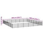 Hundezwinger Schwarz 36 m² Stahl