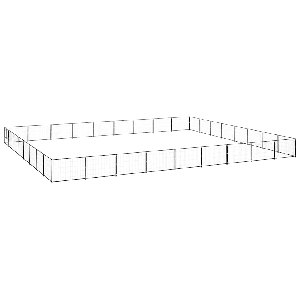 Hundezwinger Schwarz 72 m² Stahl