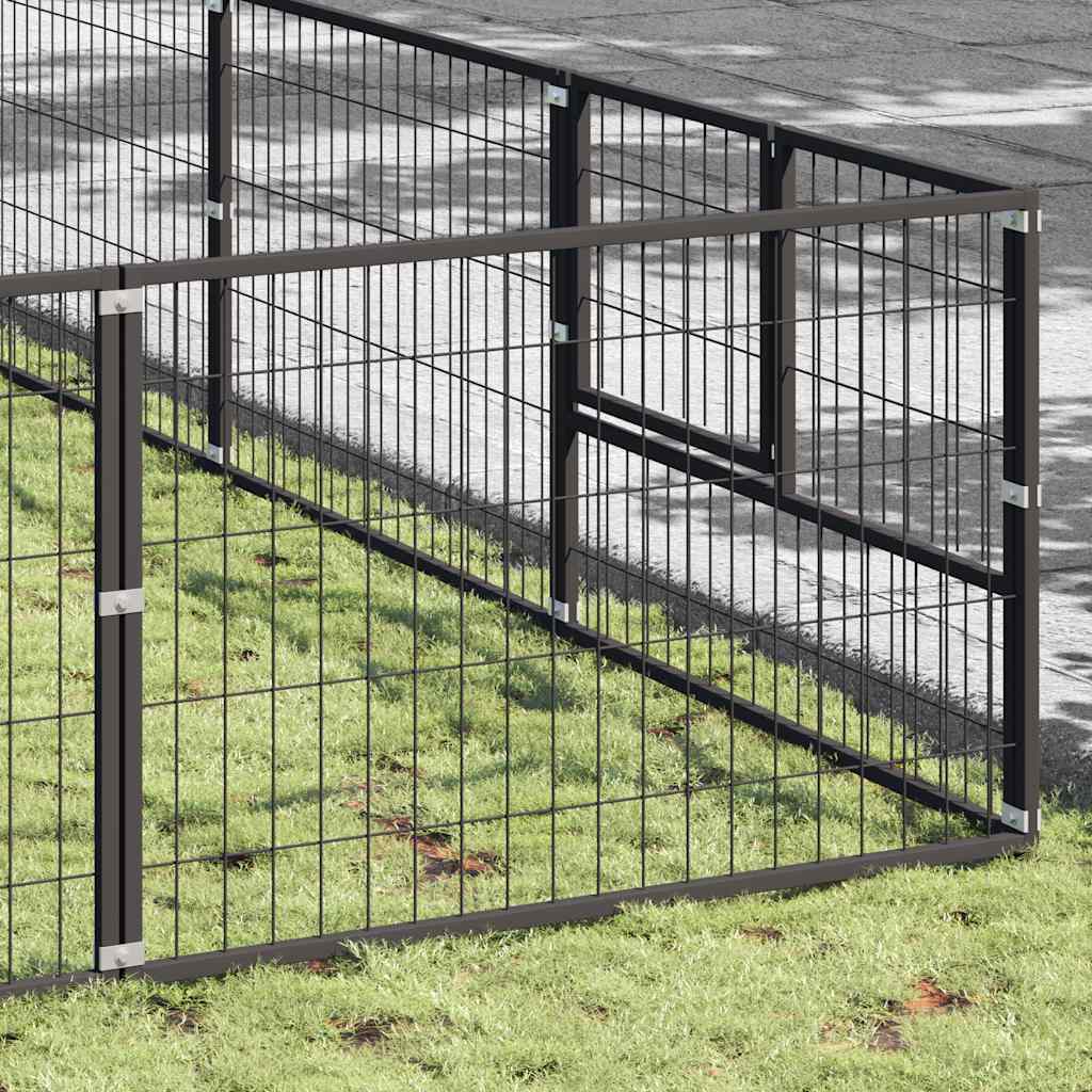 Hundezwinger Schwarz 72 m² Stahl