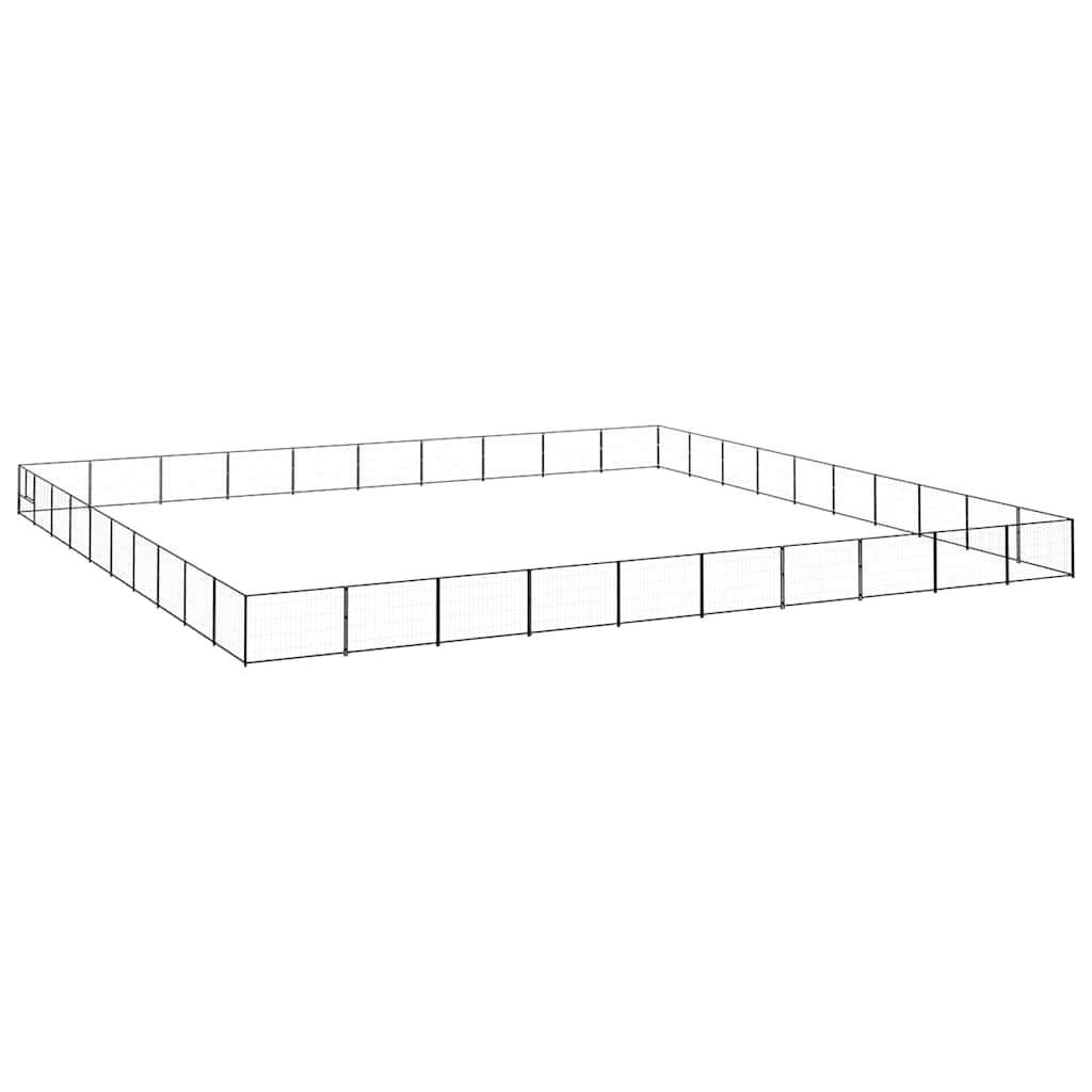 Hundezwinger Schwarz 100 m² Stahl