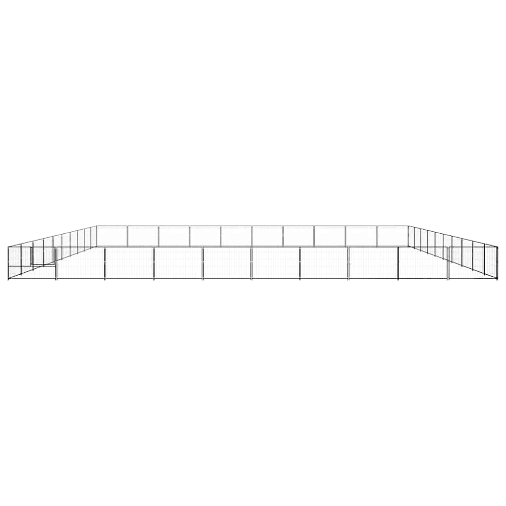 Hundezwinger Schwarz 100 m² Stahl