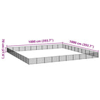 Hundezwinger Schwarz 100 m² Stahl