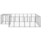 Hundezwinger Schwarz 8,47 m² Stahl
