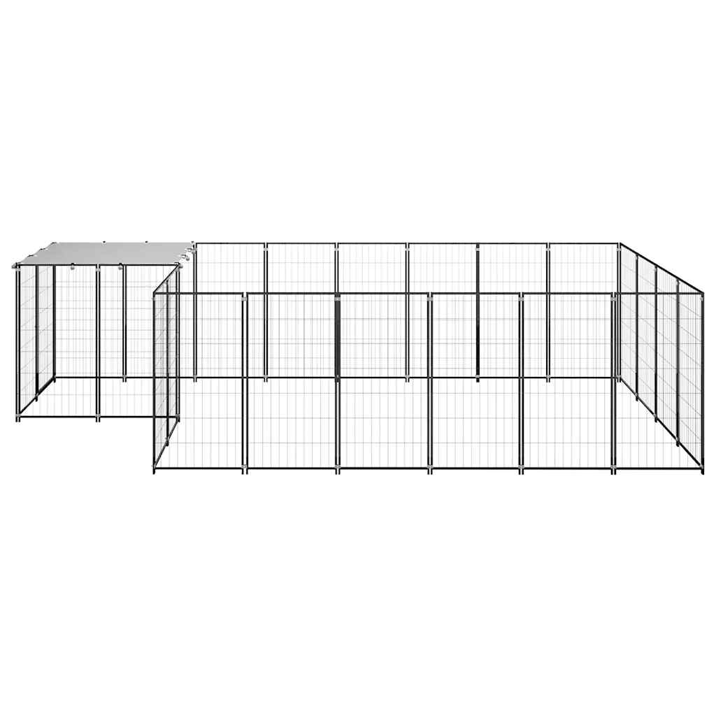 Hundezwinger Schwarz 8,47 m² Stahl