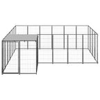 Hundezwinger Schwarz 8,47 m² Stahl