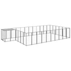 Hundezwinger Schwarz 19,36 m² Stahl