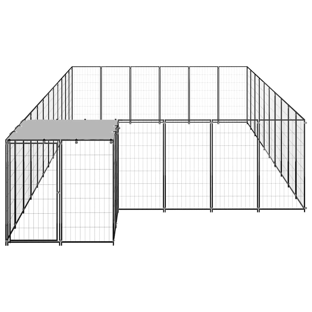 Hundezwinger Schwarz 19,36 m² Stahl