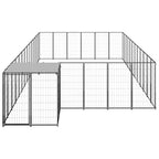 Hundezwinger Schwarz 22,99 m² Stahl