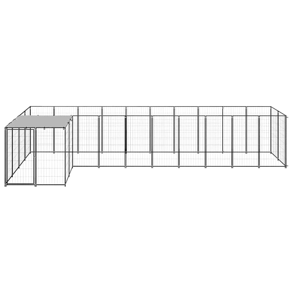 Hundezwinger Schwarz 7,26 m² Stahl