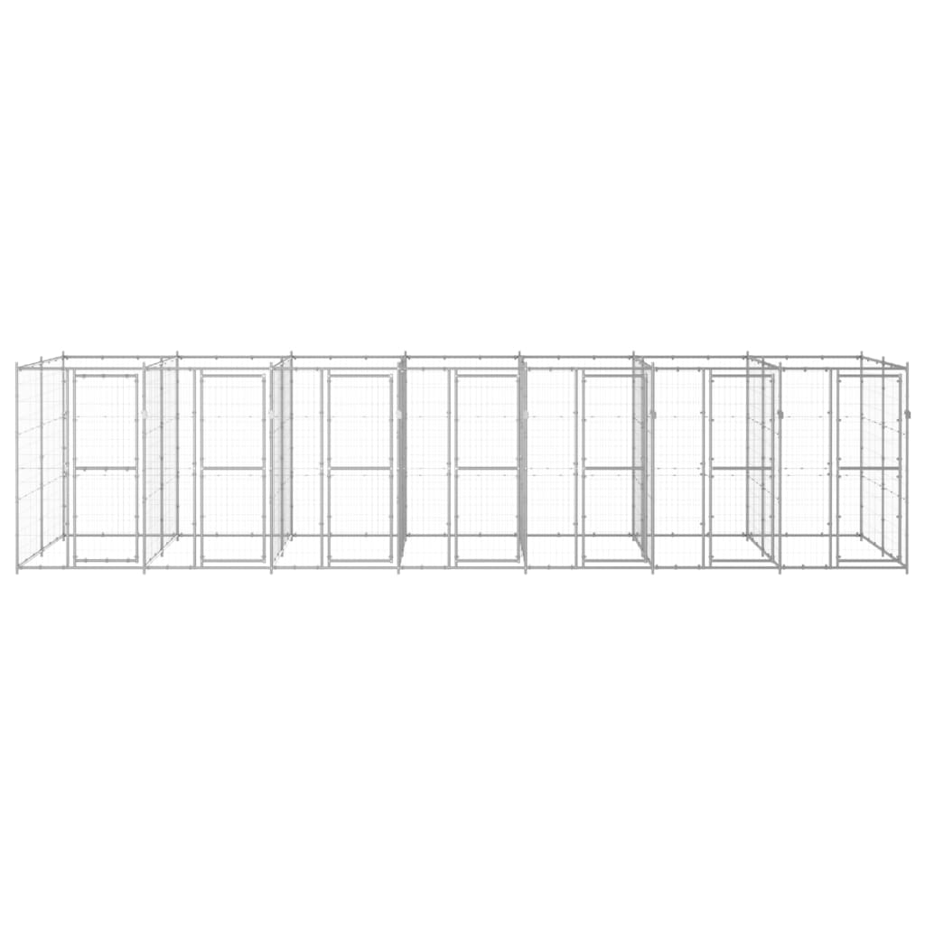 Outdoor-Hundezwinger Verzinkter Stahl 16,94 m²