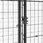 Outdoor-Hundezwinger mit Überdachung Stahl 26,62 m²