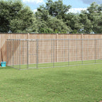 Outdoor-Hundezwinger mit Überdachung Verzinkter Stahl 16,94 m²