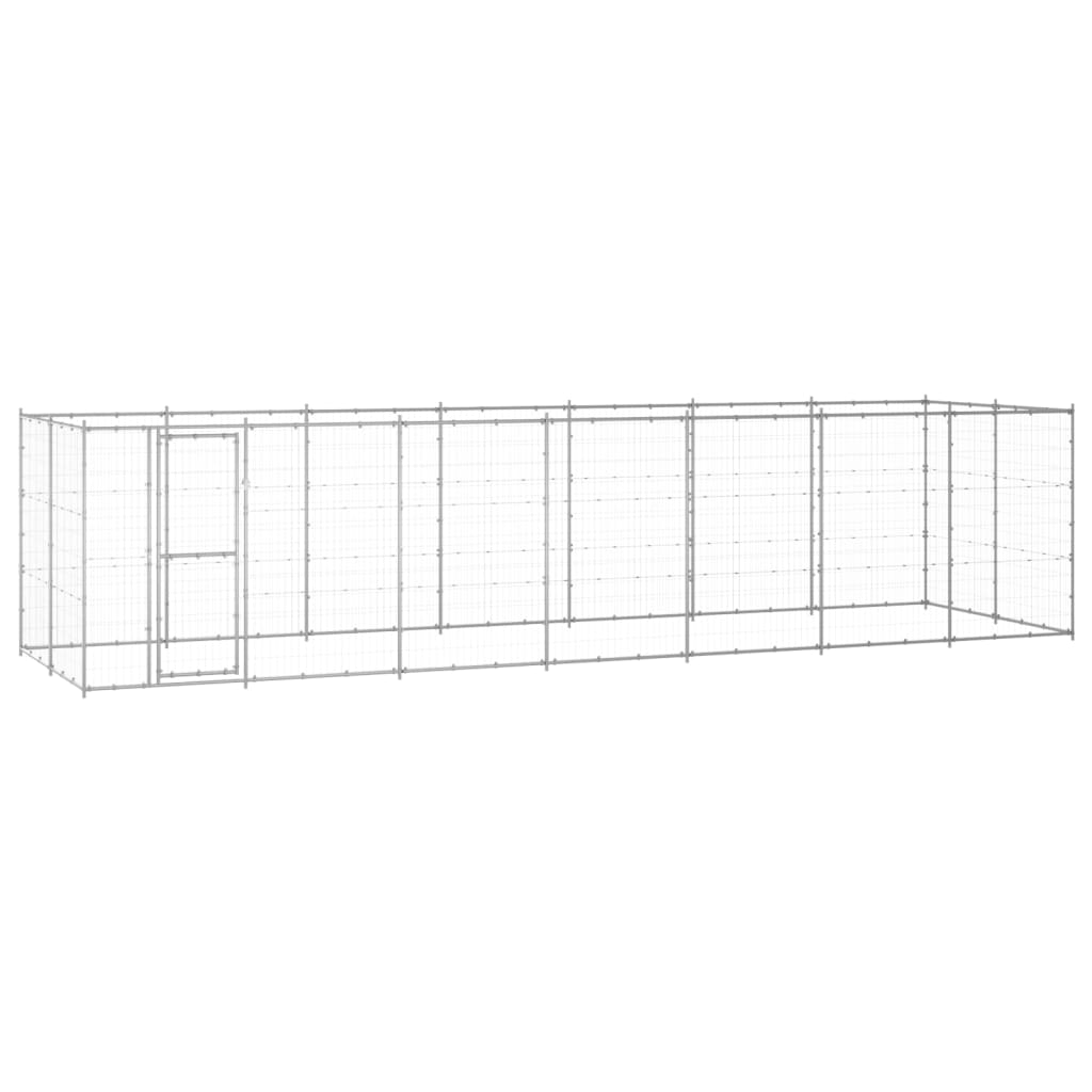 Outdoor-Hundezwinger Verzinkter Stahl 16,94 m²