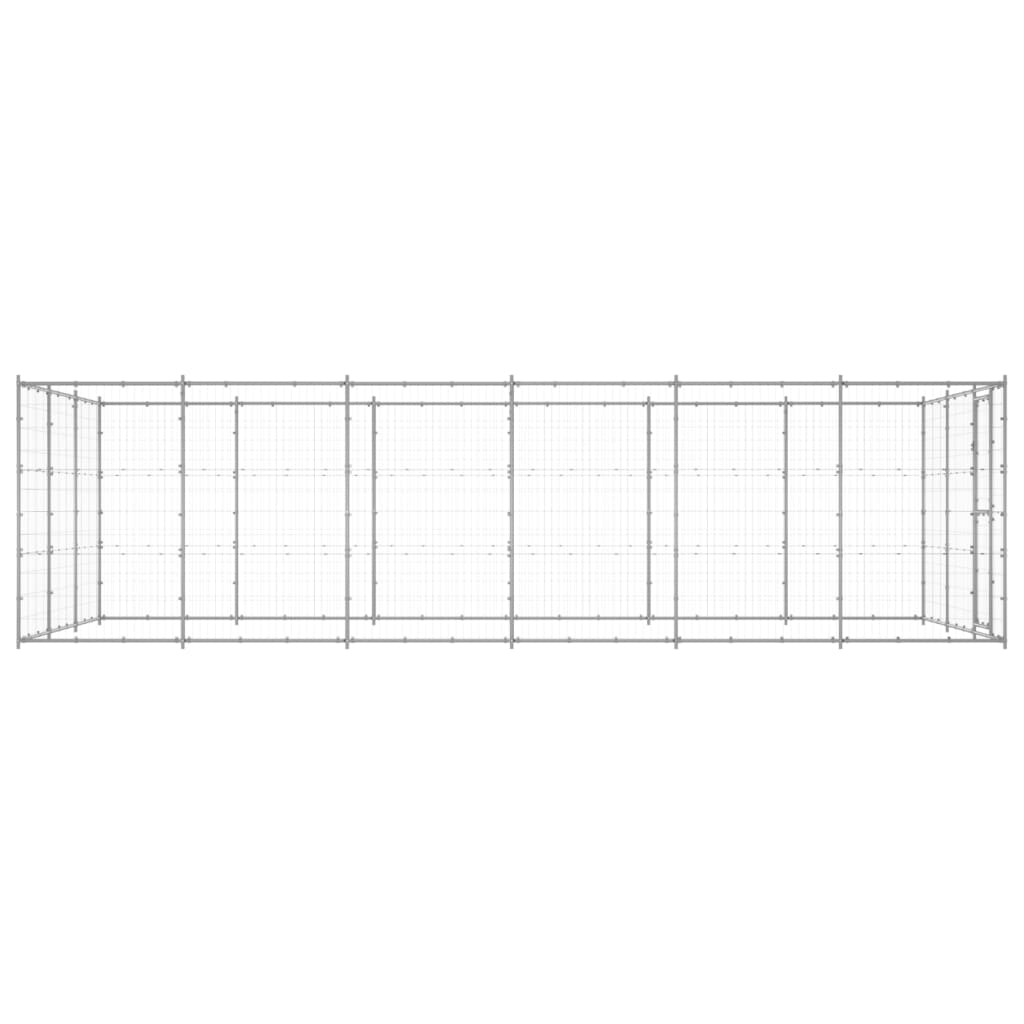 Outdoor-Hundezwinger Verzinkter Stahl 21,78 m²