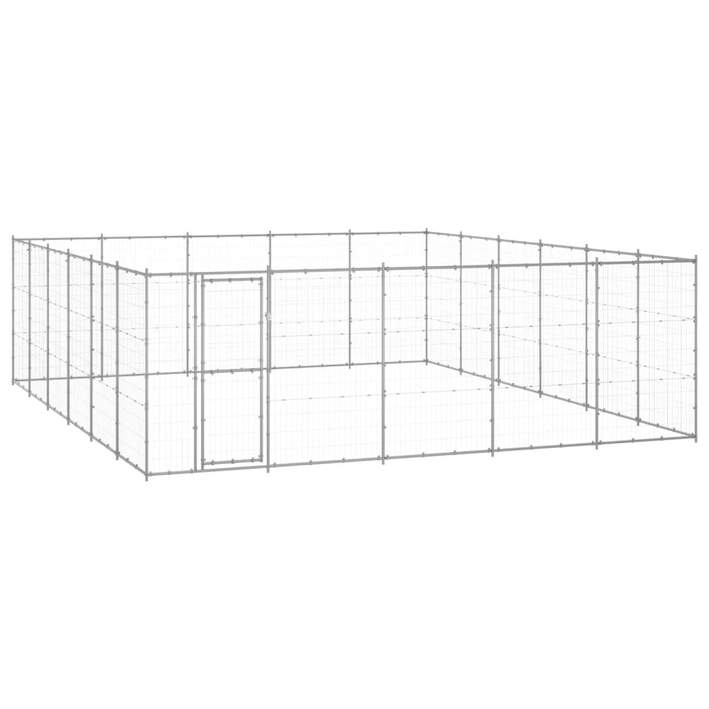 Outdoor-Hundezwinger Verzinkter Stahl 36,3 m²