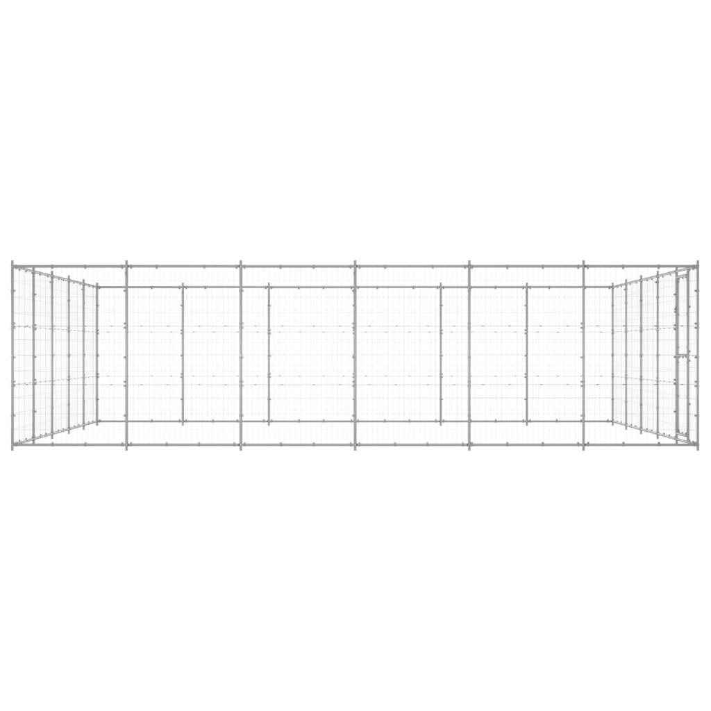 Outdoor-Hundezwinger Verzinkter Stahl 36,3 m²