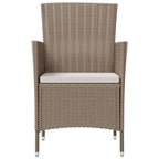 Gartenstühle mit Kissen 2 Stk. Poly Rattan Beige
