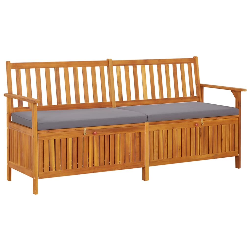 Truhenbank mit Kissen 170 cm Massivholz Akazie