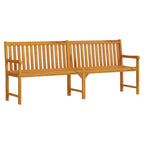 Gartenbank 219 cm Massivholz Akazie