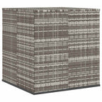 Garten-Kissenbox PE Rattan 100x97,5x104 cm Grau
