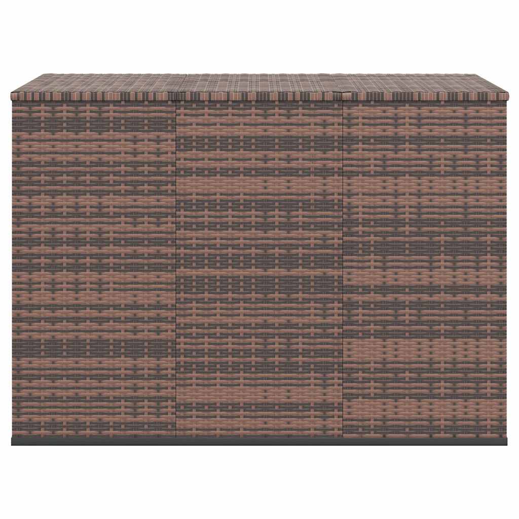 Garten-Kissenbox PE Rattan 145x100x103 cm Braun