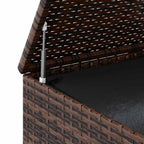 Garten-Kissenbox PE Rattan 145x100x103 cm Braun