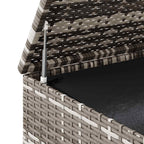 Garten-Kissenbox PE Rattan 145x100x103 cm Grau