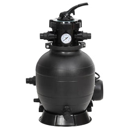 vidaXL Pool-Sandfilteranlage mit Vorfilter Schwarz