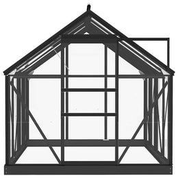 vidaXL Glas Gewächshaus Anthrazit 155x200,5x191 cm Aluminium