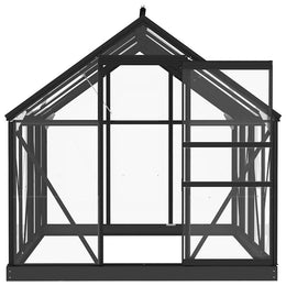 vidaXL Glas Gewächshaus Anthrazit 155x200,5x191 cm Aluminium
