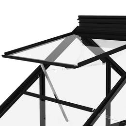vidaXL Glas Gewächshaus Anthrazit 155x200,5x191 cm Aluminium