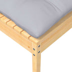 Gartensofa 2-Sitzer mit Kissen in Grau Massivholz Kiefer