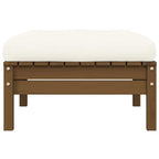 Gartensofa 2-Sitzer mit Creme Kissen Massivholz Kiefer