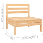 4-tlg. Garten-Lounge-Set Massivholz Kiefer