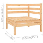 6-tlg. Garten-Lounge-Set Massivholz Kiefer