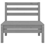 3-tlg. Garten-Lounge-Set Grau Massivholz Kiefer