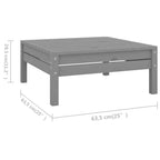 8-tlg. Garten-Lounge-Set Massivholz Kiefer Grau
