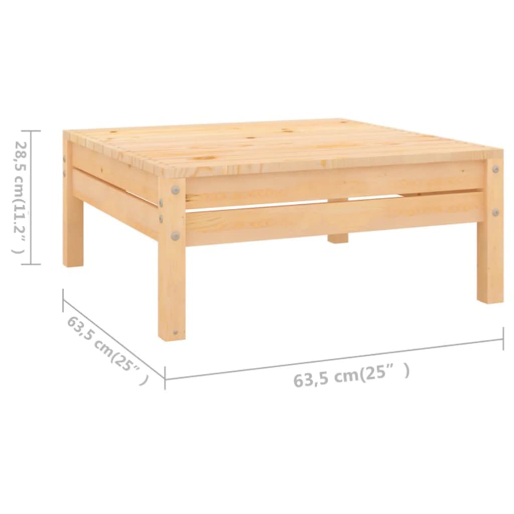 6-tlg. Garten-Lounge-Set Kiefer Massivholz