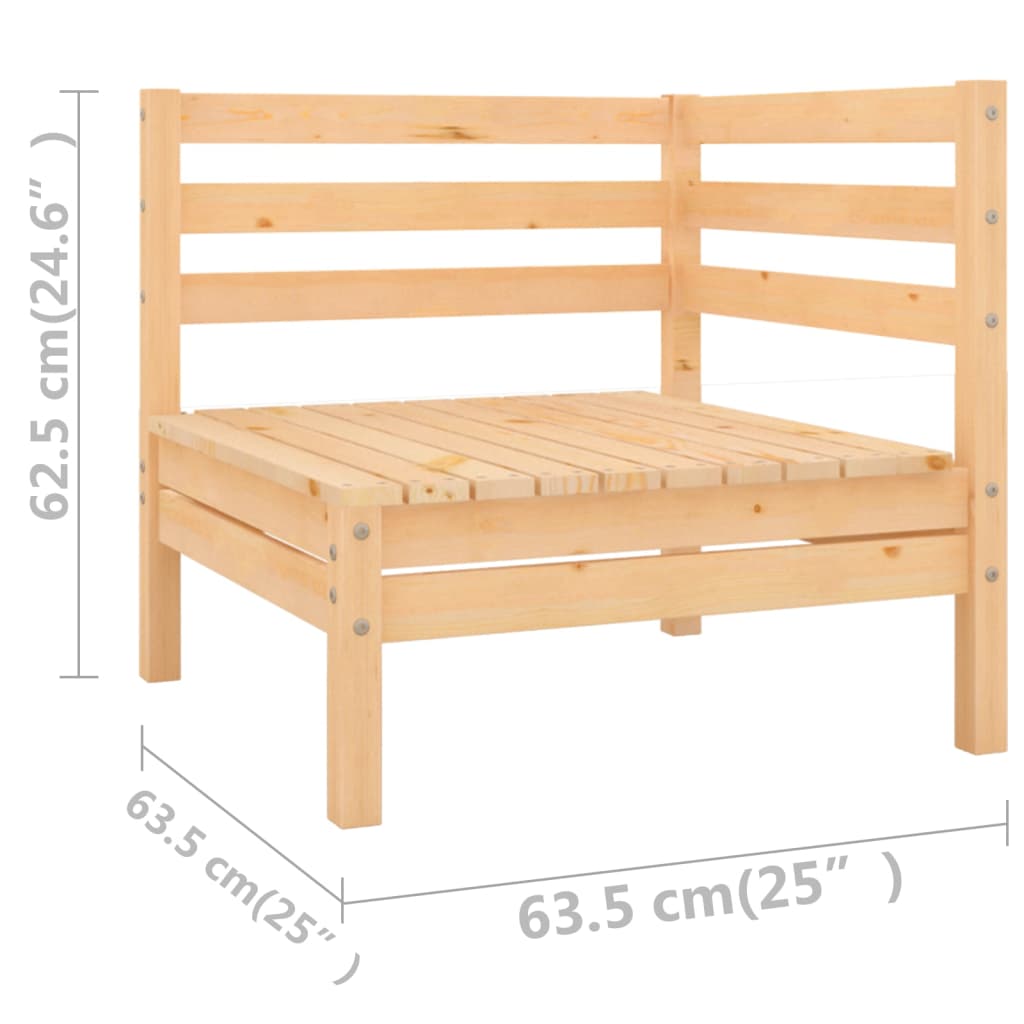 12-tlg. Garten-Lounge-Set Massivholz Kiefer