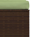 4-Sitzer-Sofa mit Kissen Braun Poly Rattan