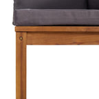 3-Sitzer-Gartensofa mit Auflage Akazie Massivholz