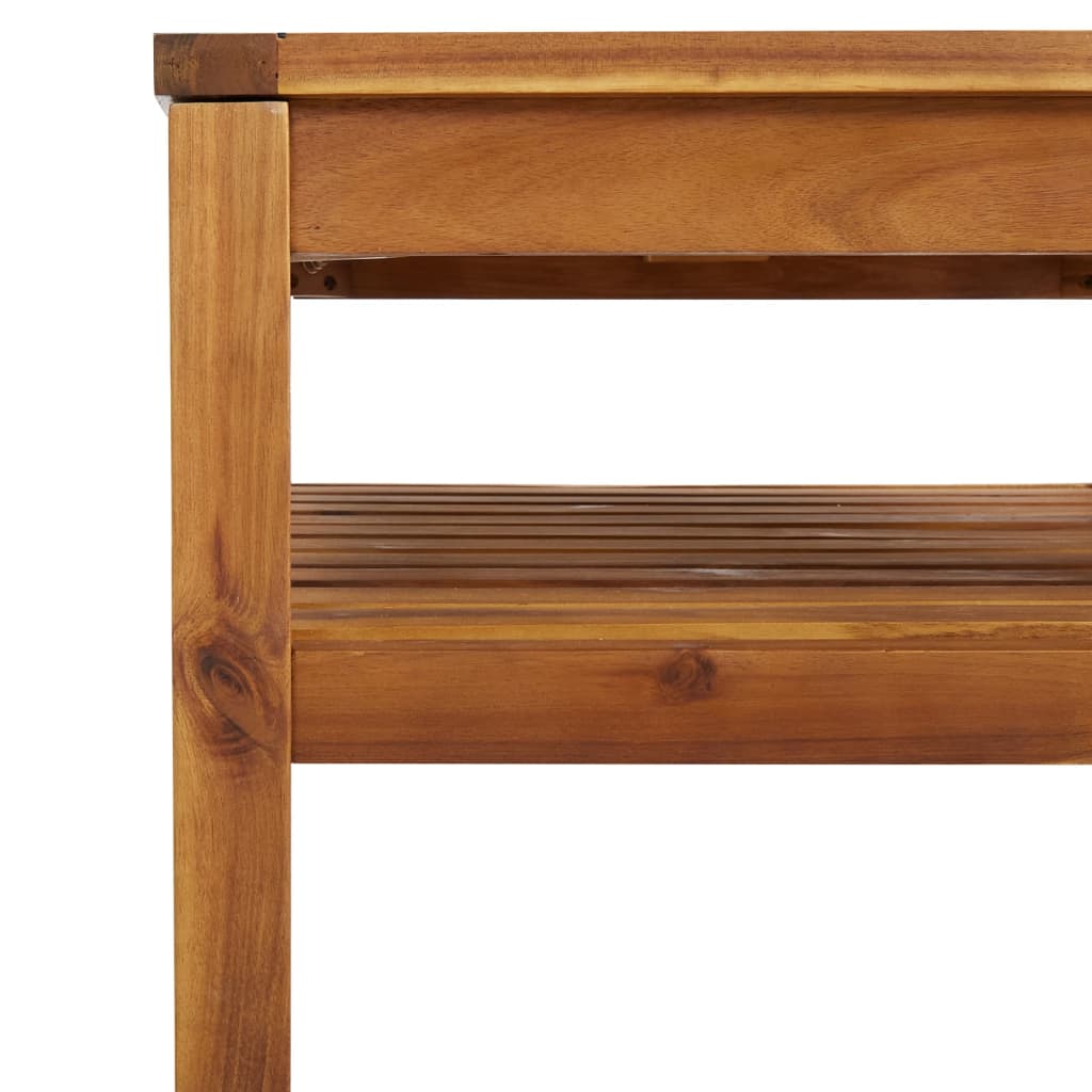 7-tlg. Garten-Lounge-Set mit Auflage Massivholz Akazie