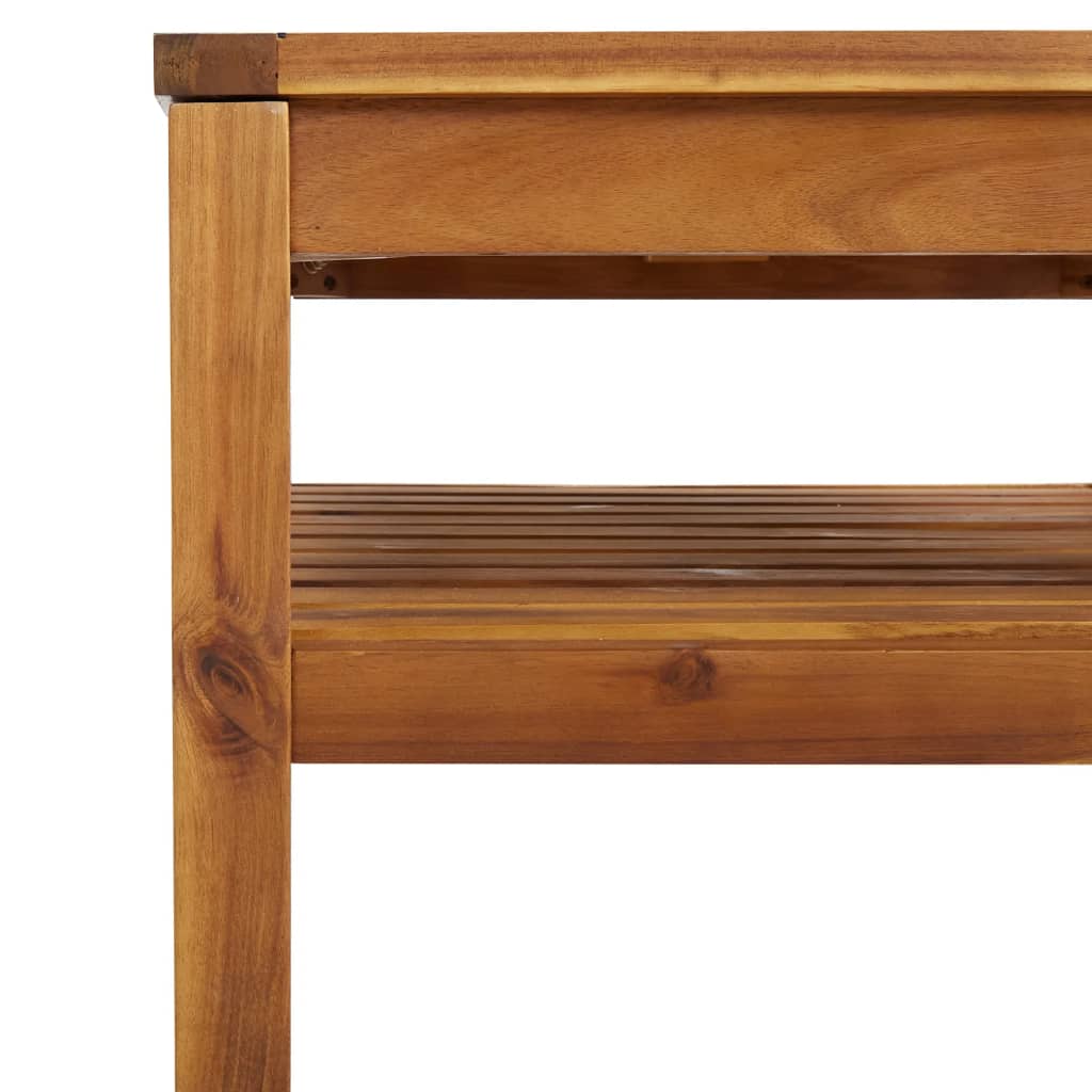 8-tlg. Garten-Lounge-Set mit Creme Kissen Massivholz Akazie