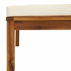 9-tlg. Garten-Lounge-Set mit Creme Kissen Massivholz Akazie