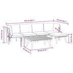 6-tlg. Garten-Lounge-Set mit Kissen Massivholz Akazie