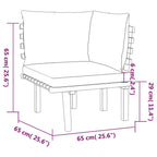 9-tlg. Garten-Lounge-Set mit Kissen Massivholz Akazie