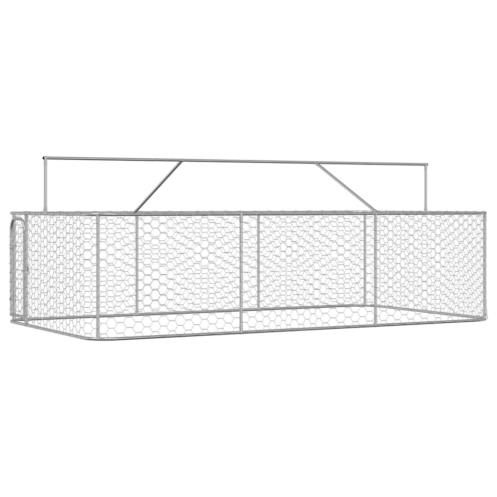 Outdoor-Hundezwinger mit Dach 400x200x150 cm