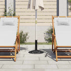 Sonnenschirmständer Schwarz 40x40x32 cm Gusseisen