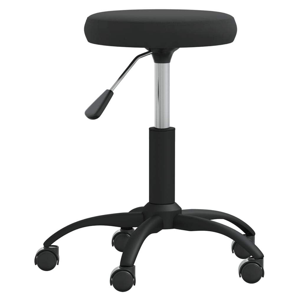 Massagehocker Samt Schwarz