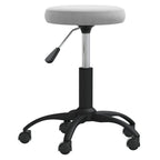 Massagehocker Samt Hellgrau